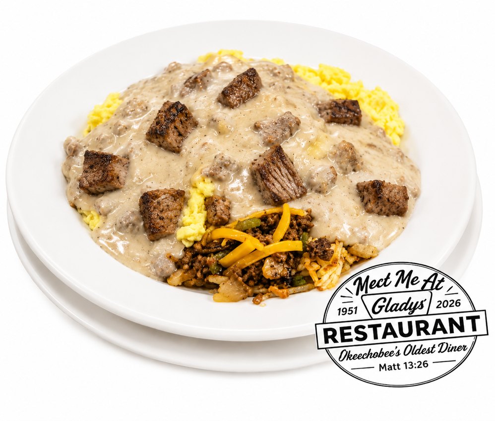 Loaded breakfast bowl from Gladys' Restaurant