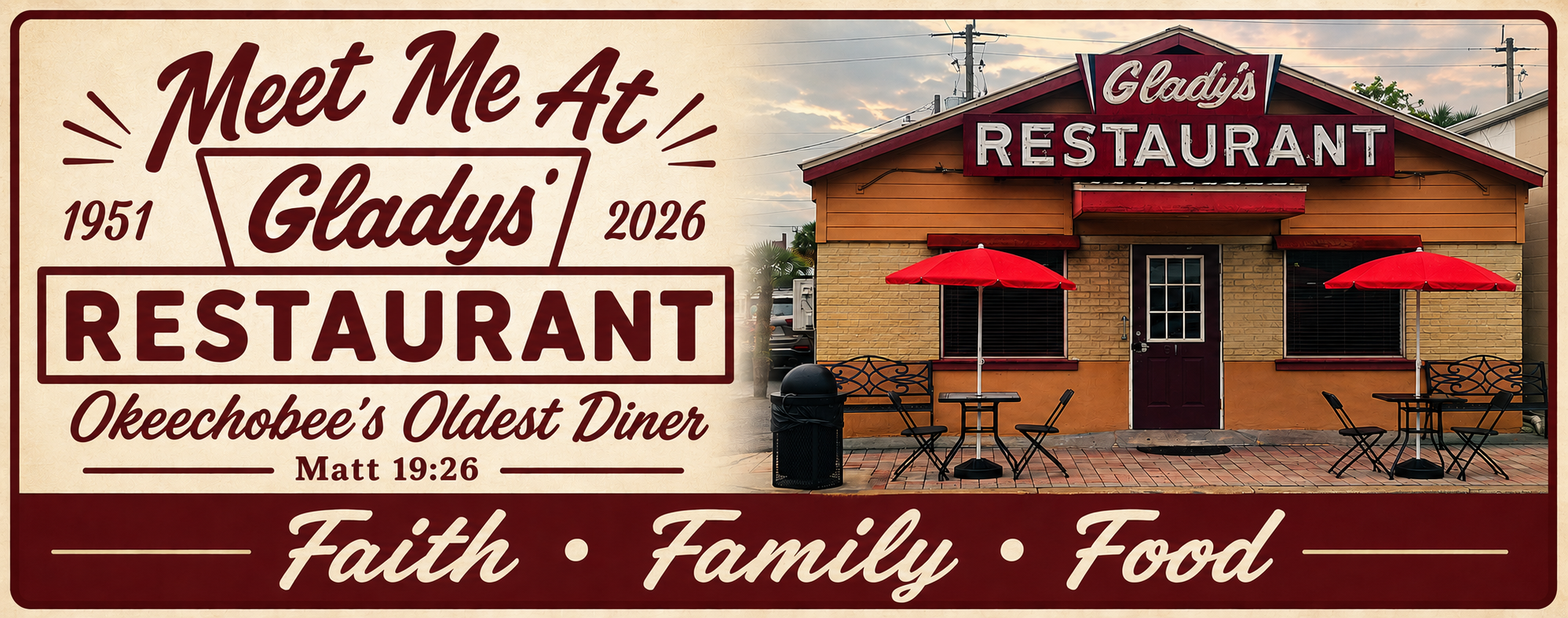 Meet me at Gladys' Restaurant, Okeechobee's oldest diner