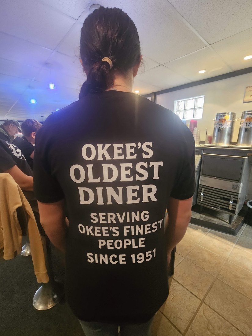 Okeechobee's oldest diner shirt at Gladys' Restaurant