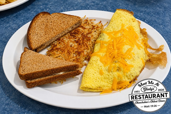 Country breakfast plate at Gladys' Restaurant